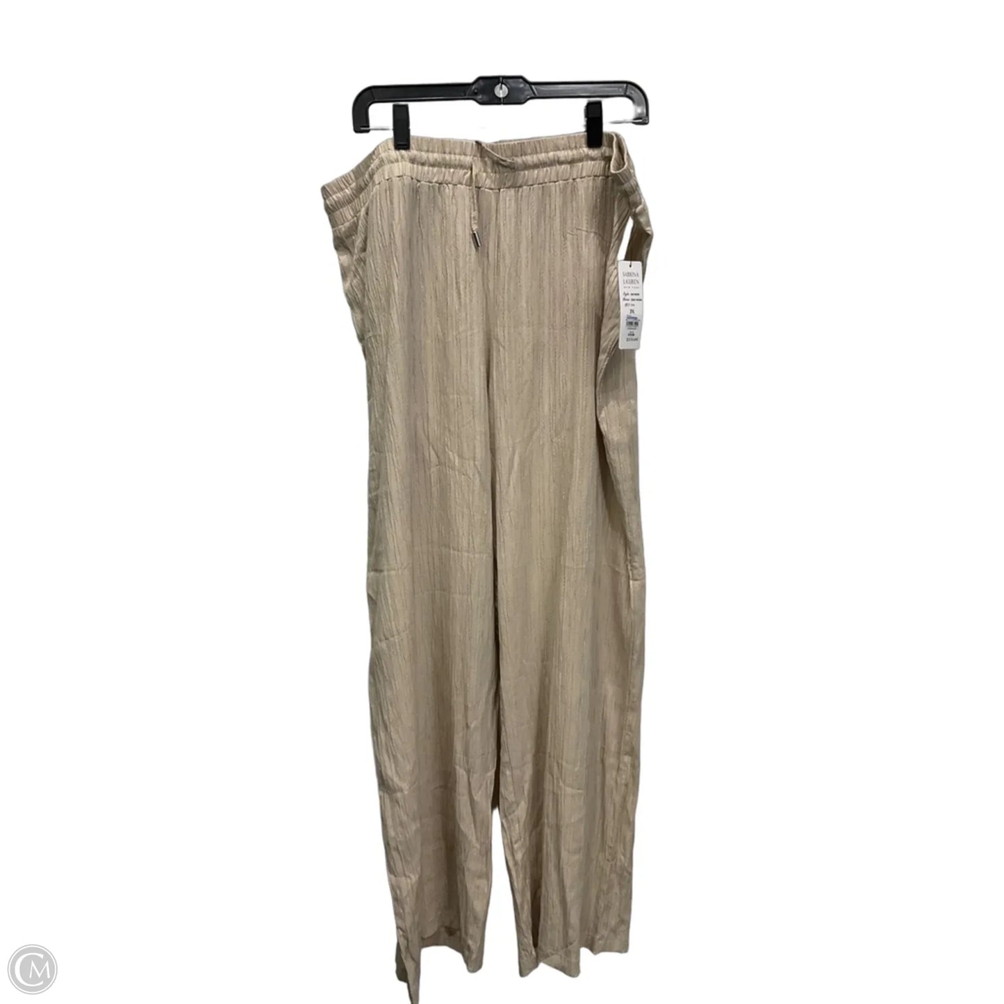 Pants Lounge By Clothes Mentor In Tan, Size: 24