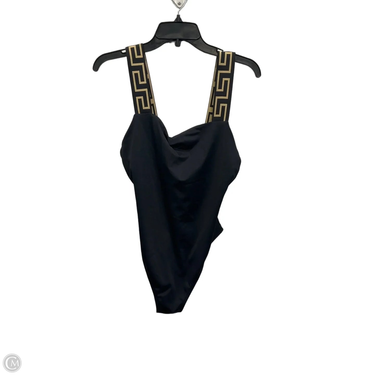Swimsuit Luxury Designer By Versace In Black, Size: M