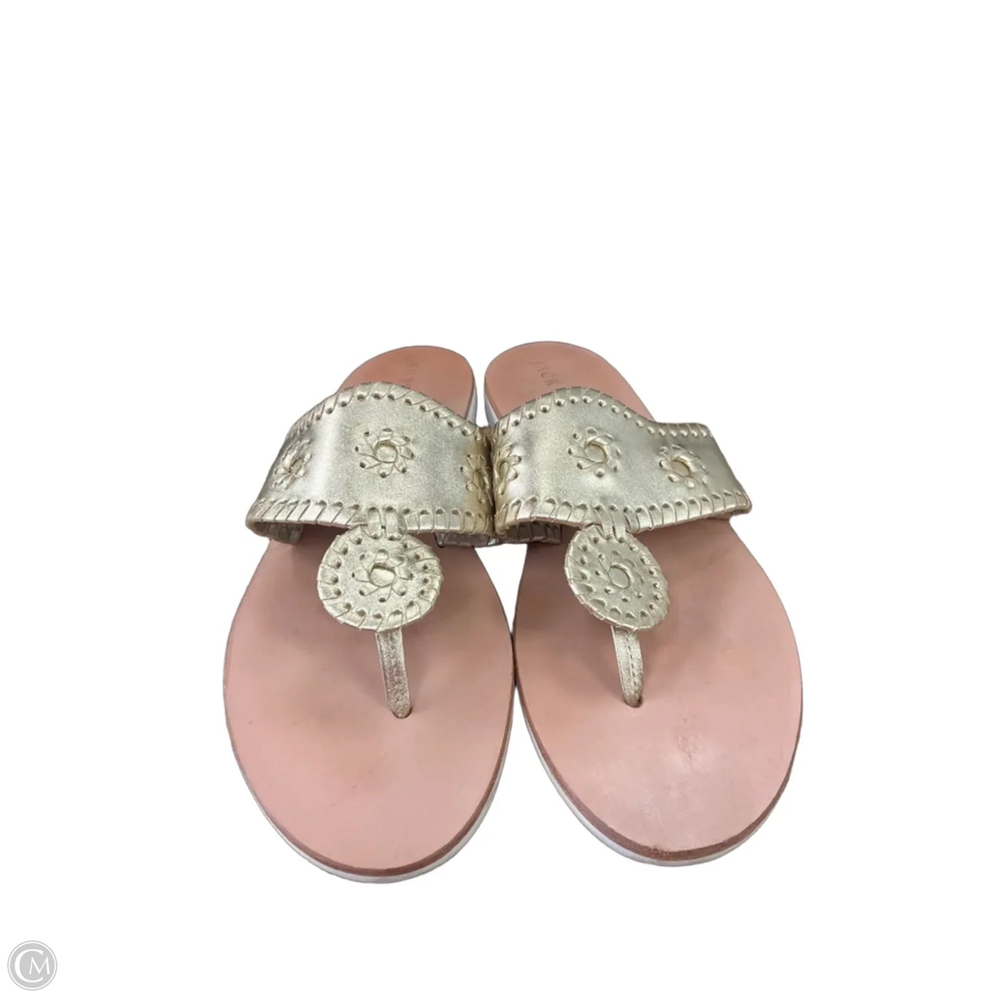 Sandals Flip Flops By Jack Rogers In Gold, Size: 9