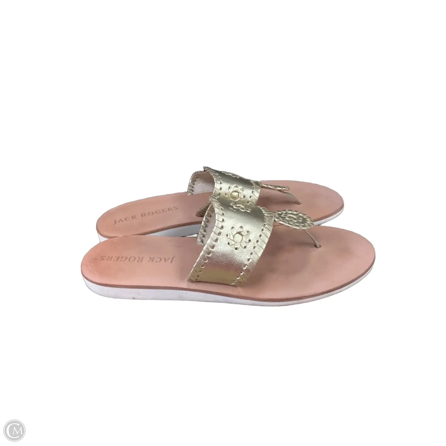 Sandals Flip Flops By Jack Rogers In Gold, Size: 9
