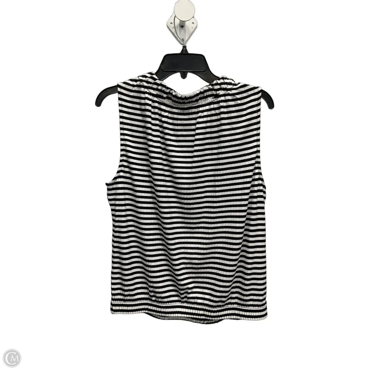 Top Sleeveless By Cabi In Black & White, Size: M