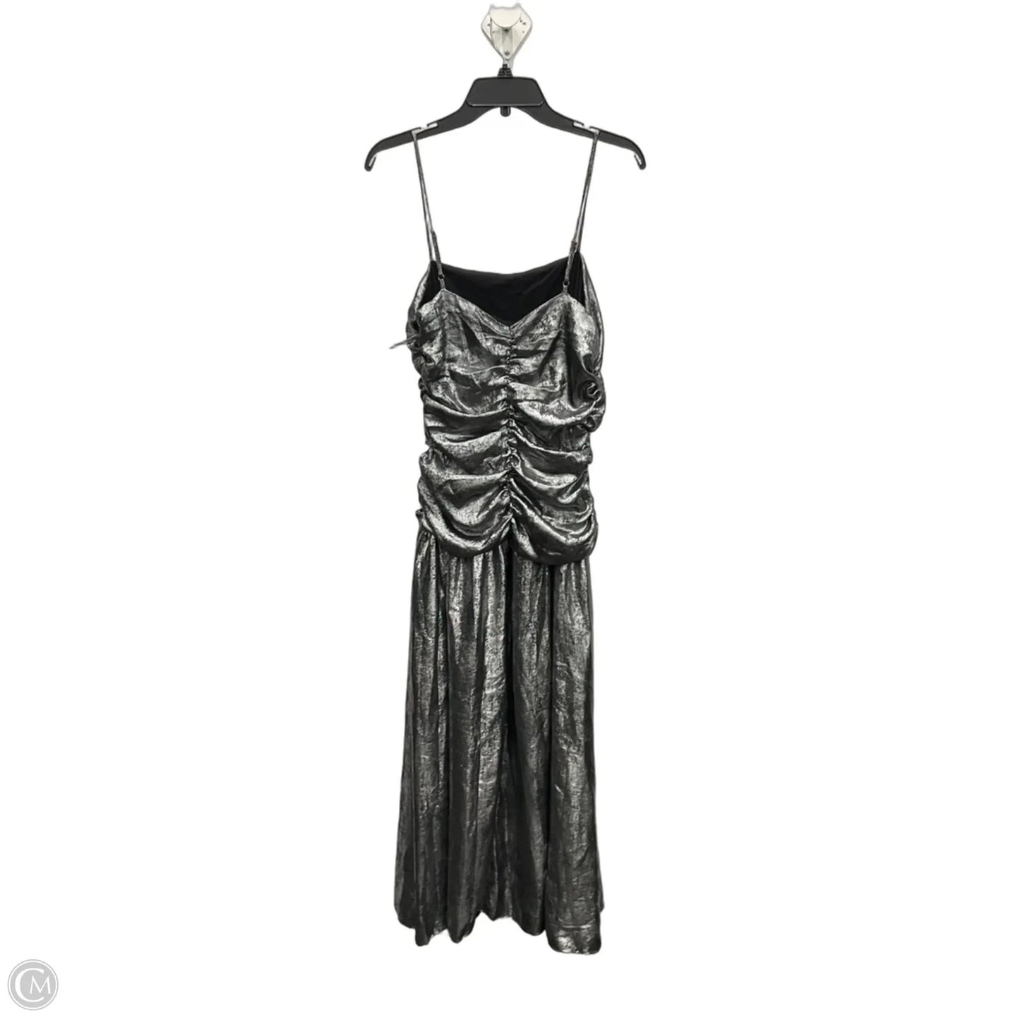 Dress Party Long By Anthropologie In Silver, Size: M