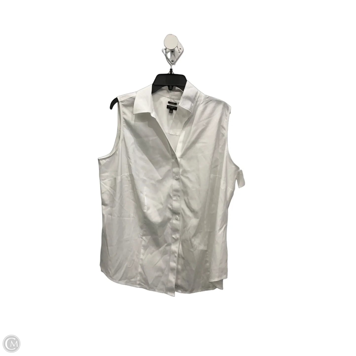 Blouse Sleeveless By Talbots In White, Size: Xl