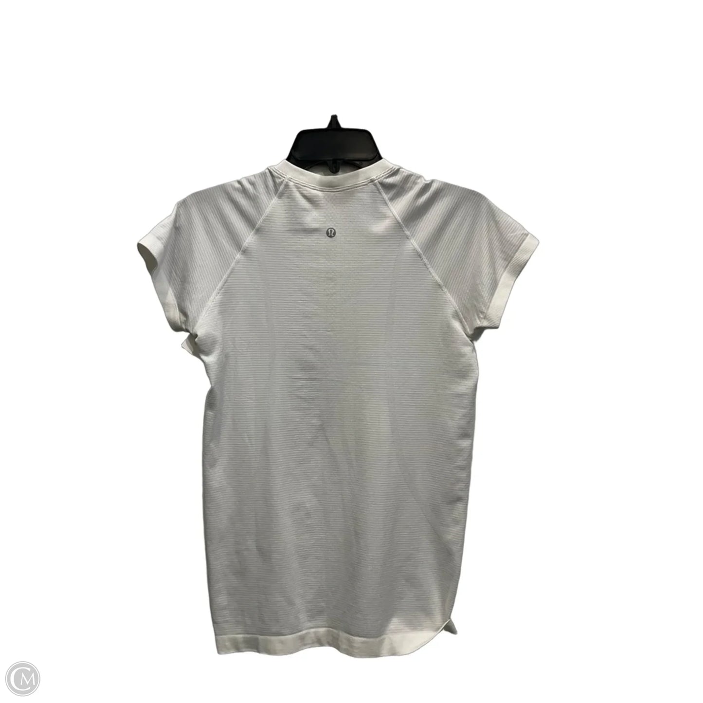 Athletic Top Short Sleeve By Lulu In White, Size: 6