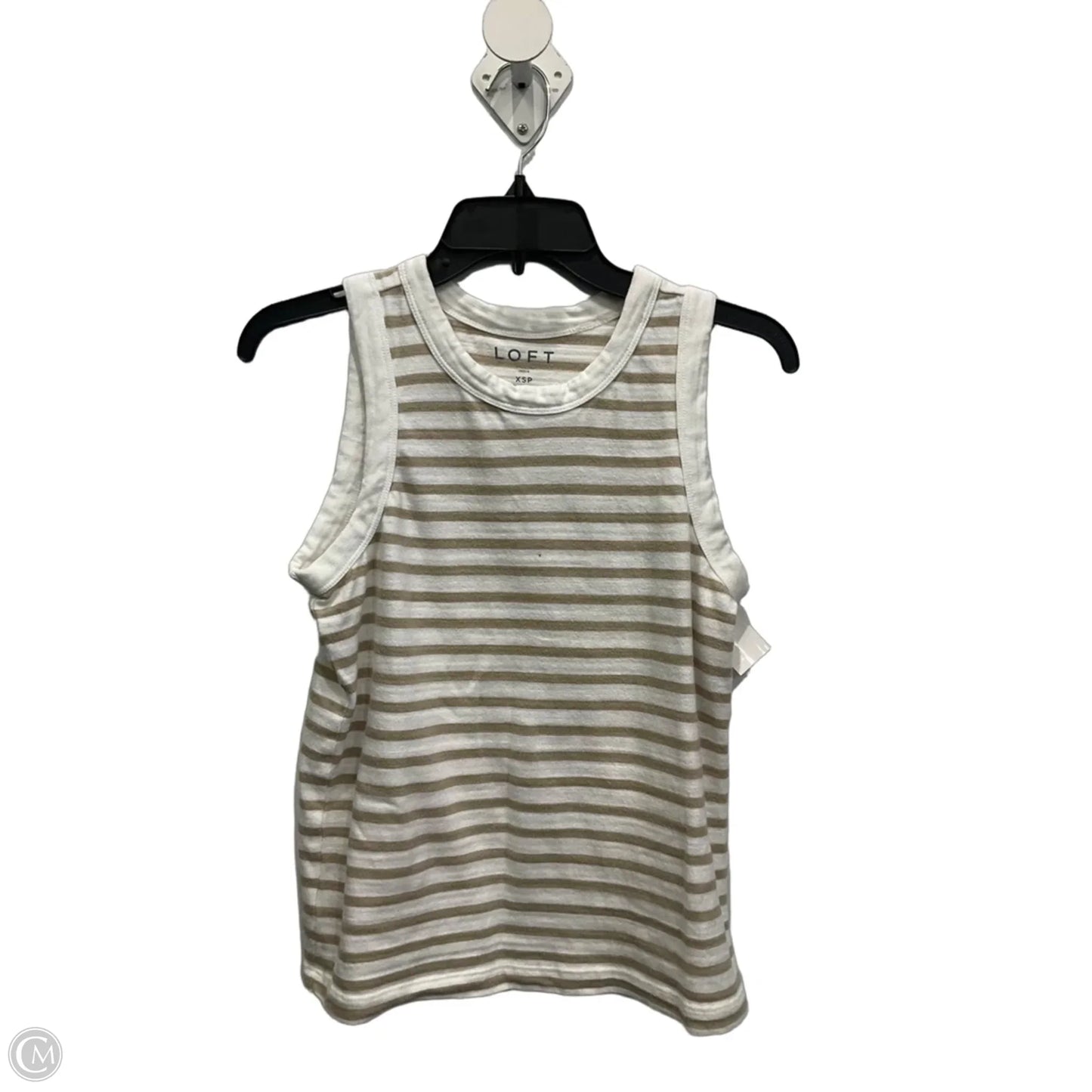 Top Sleeveless By Loft In Brown & Cream, Size: Xs