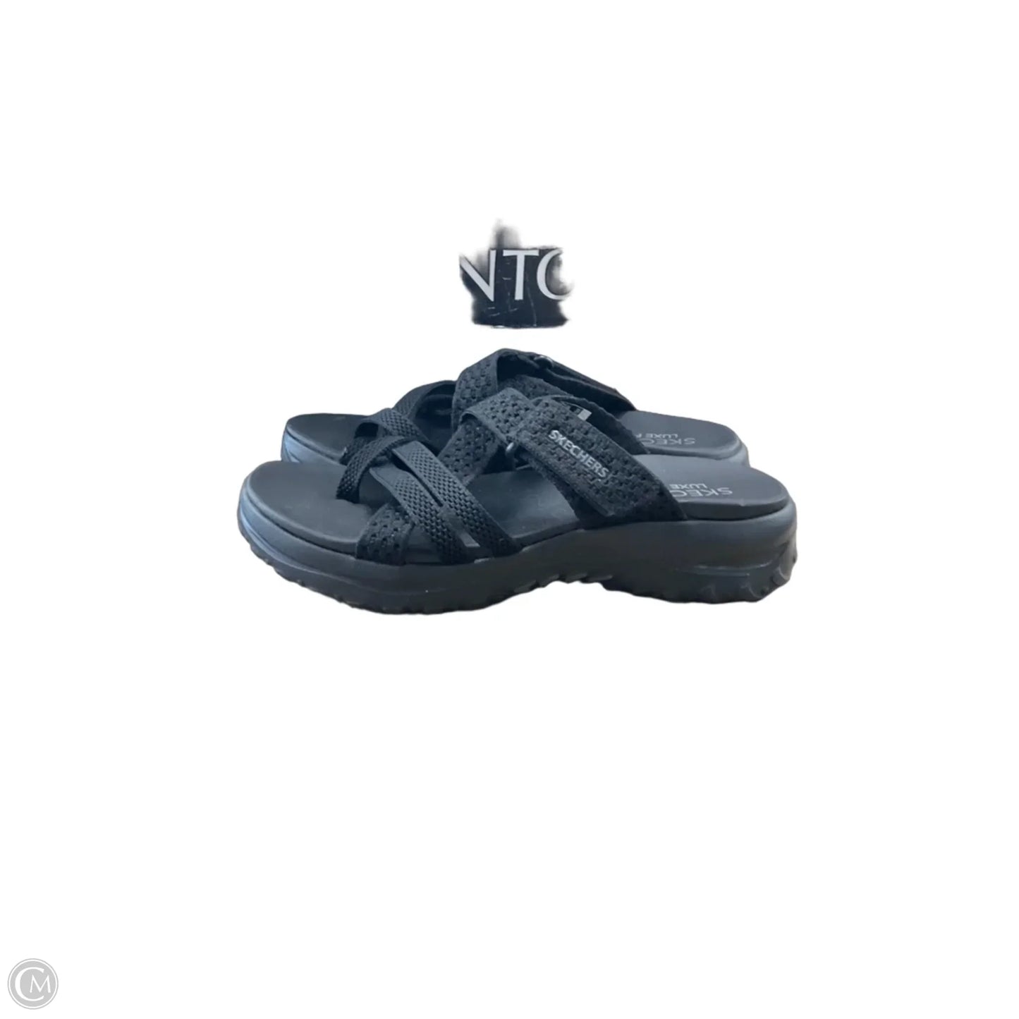 Sandals Flats By Skechers In Black, Size: 8