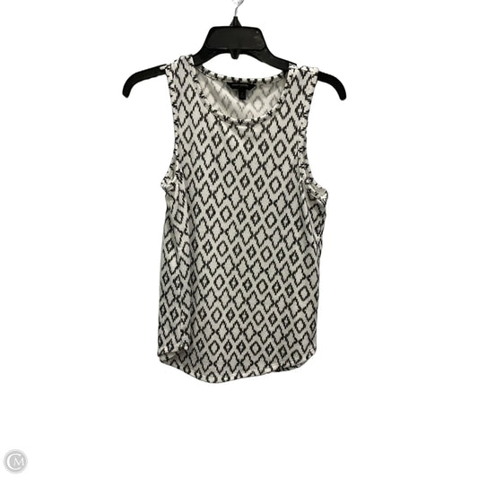 Top Sleeveless By Banana Republic In Black & White, Size: S