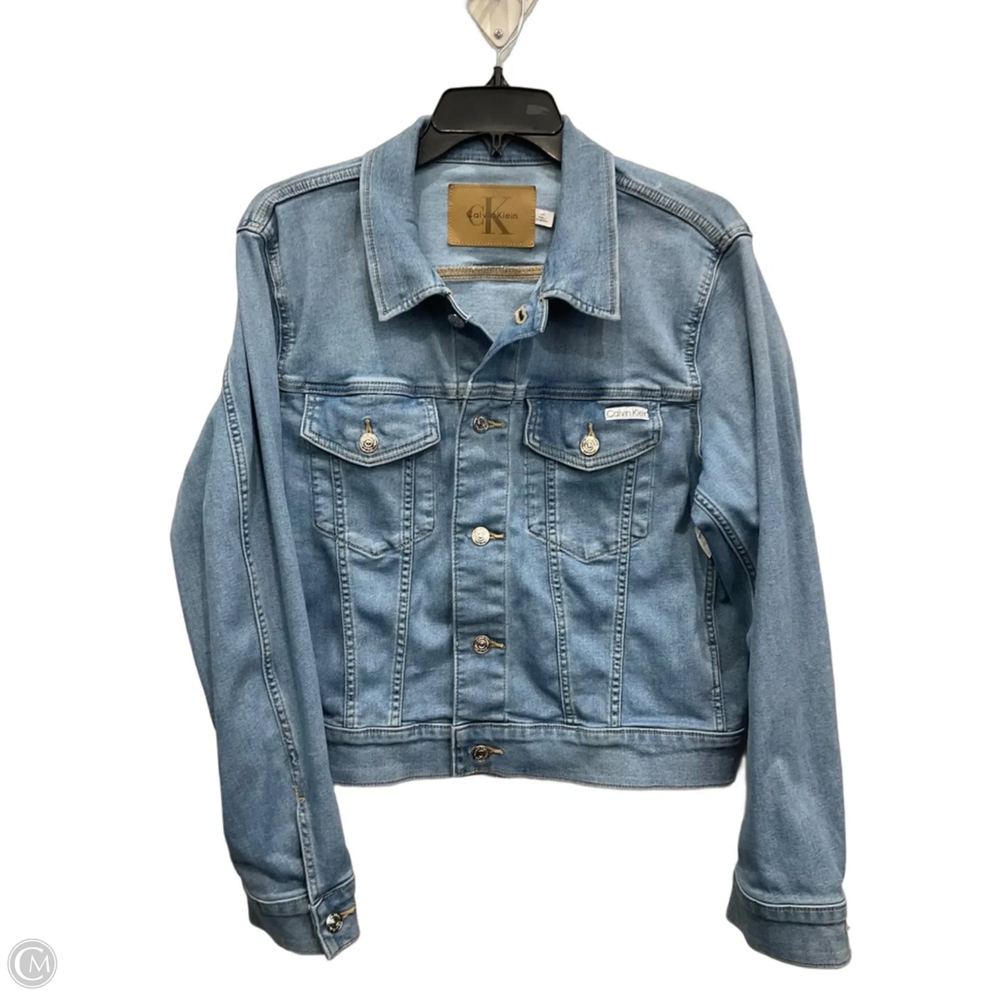 Jacket Denim By Calvin Klein In Blue, Size: L