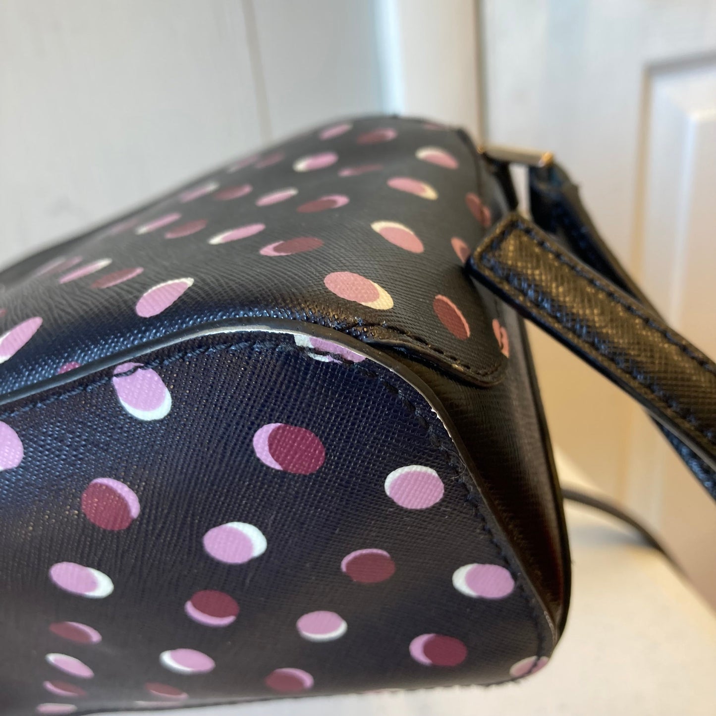 Crossbody Designer By Kate Spade In Black & Pink, Size:Small