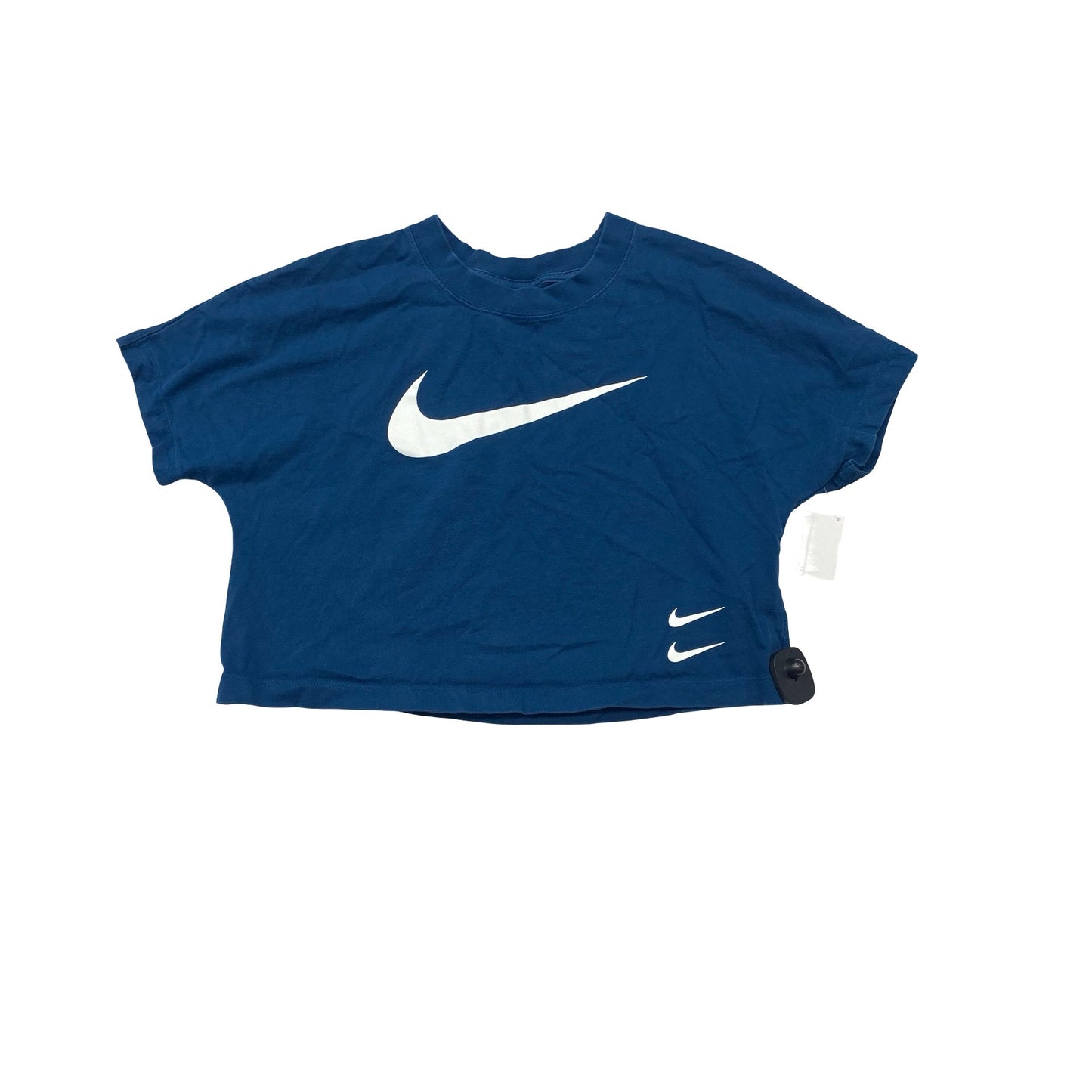 Athletic Top Ss By Nike In Blue & White, Size:M