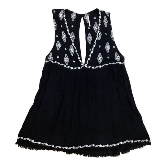 Top Sleeveless By Free People In Black & Cream, Size:Sp