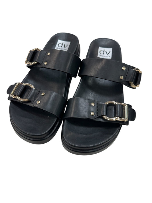 Sandals Flats By Dolce Vita In Black, Size:9