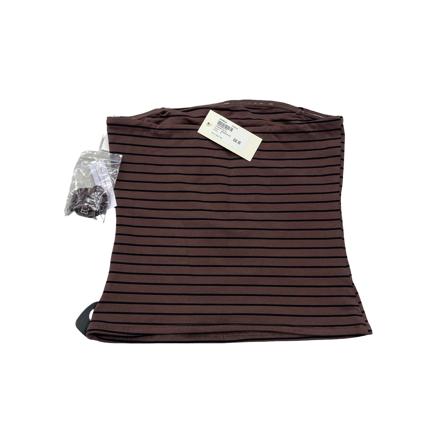 Top Sleeveless By Evereve In Brown & Cream, Size:S