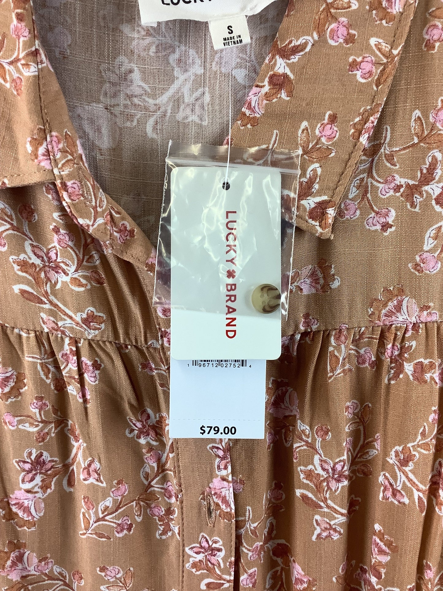 Dress Casual Midi By Lucky Brand In Floral Print, Size: S