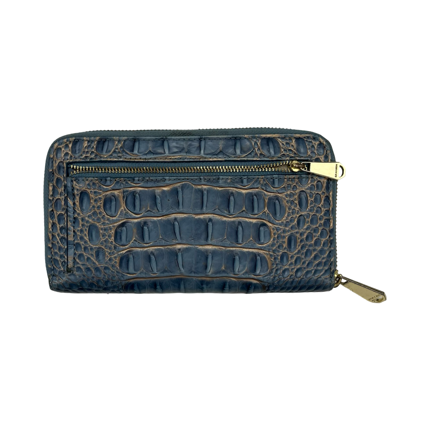 Wallet Designer By Brahmin In Blue & Brown, Size:Large