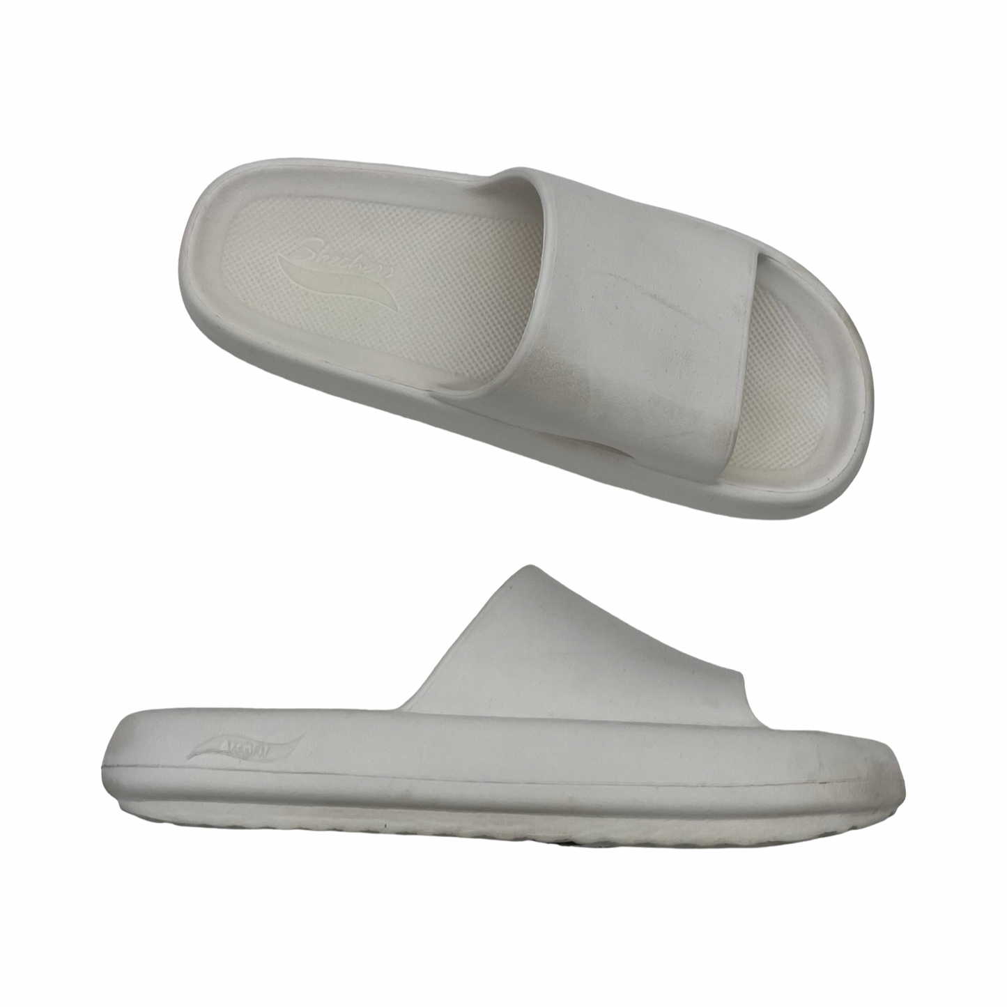Sandals Flats By Skechers In White, Size:9