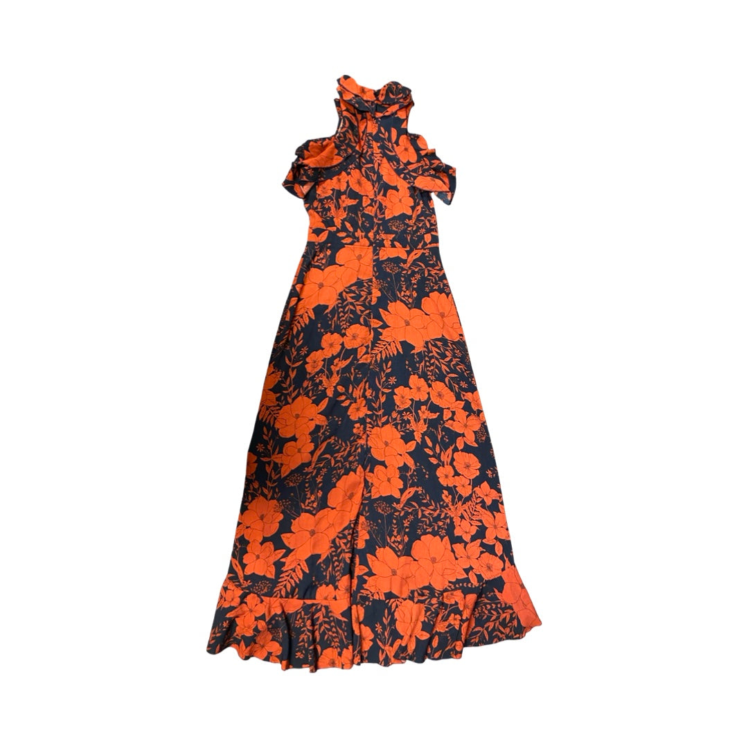 Dress Party Long By Pretty Little Thing In Blue & Red, Size:6