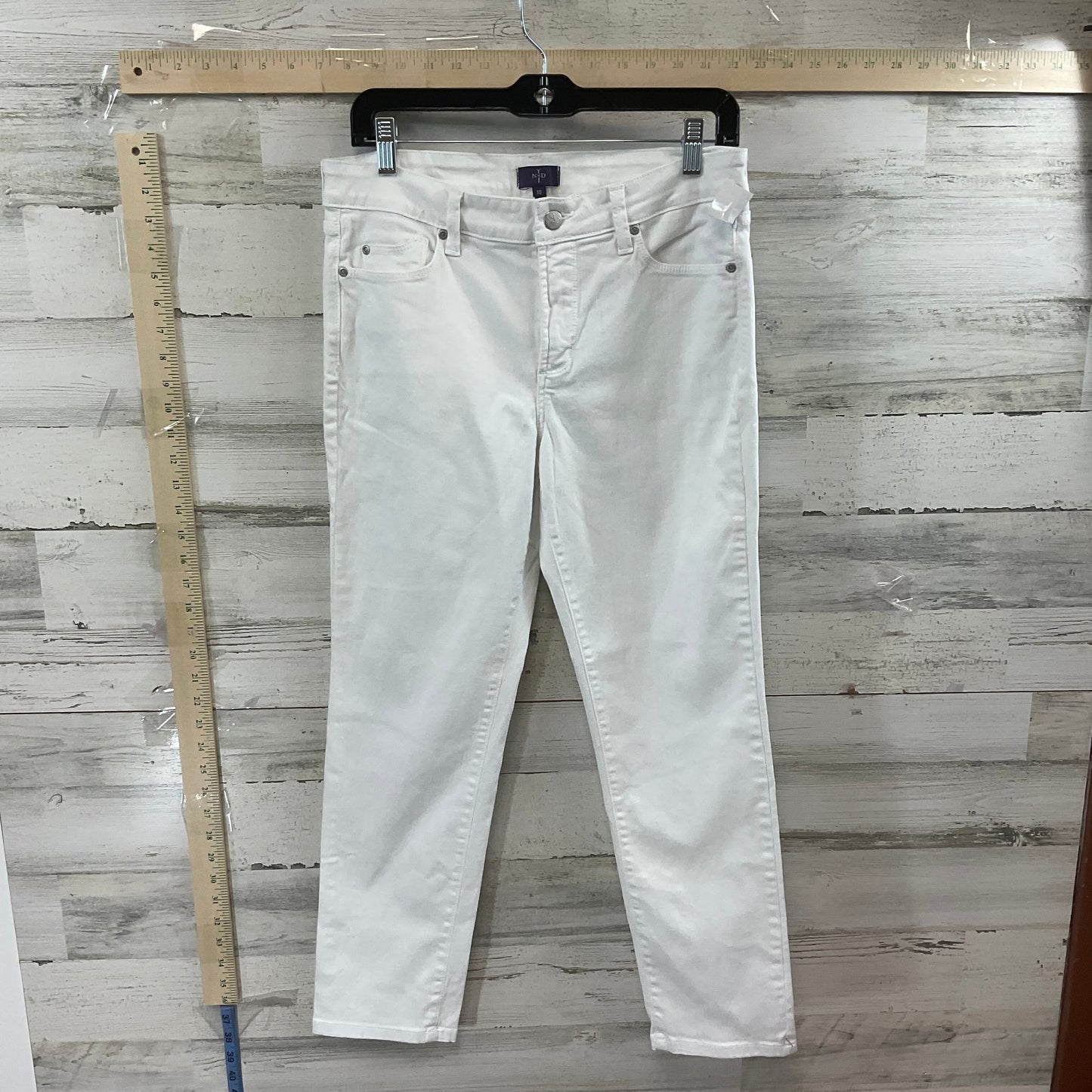 White Denim Jeans Straight Not Your Daughters Jeans, Size 10
