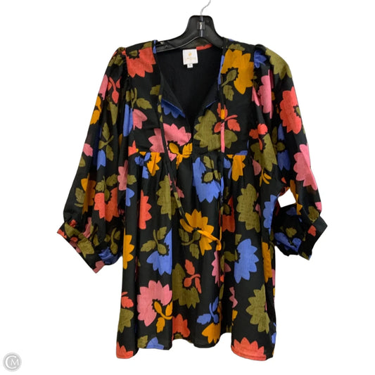 Top Short Sleeve By J. MARIE In Black, Size: L