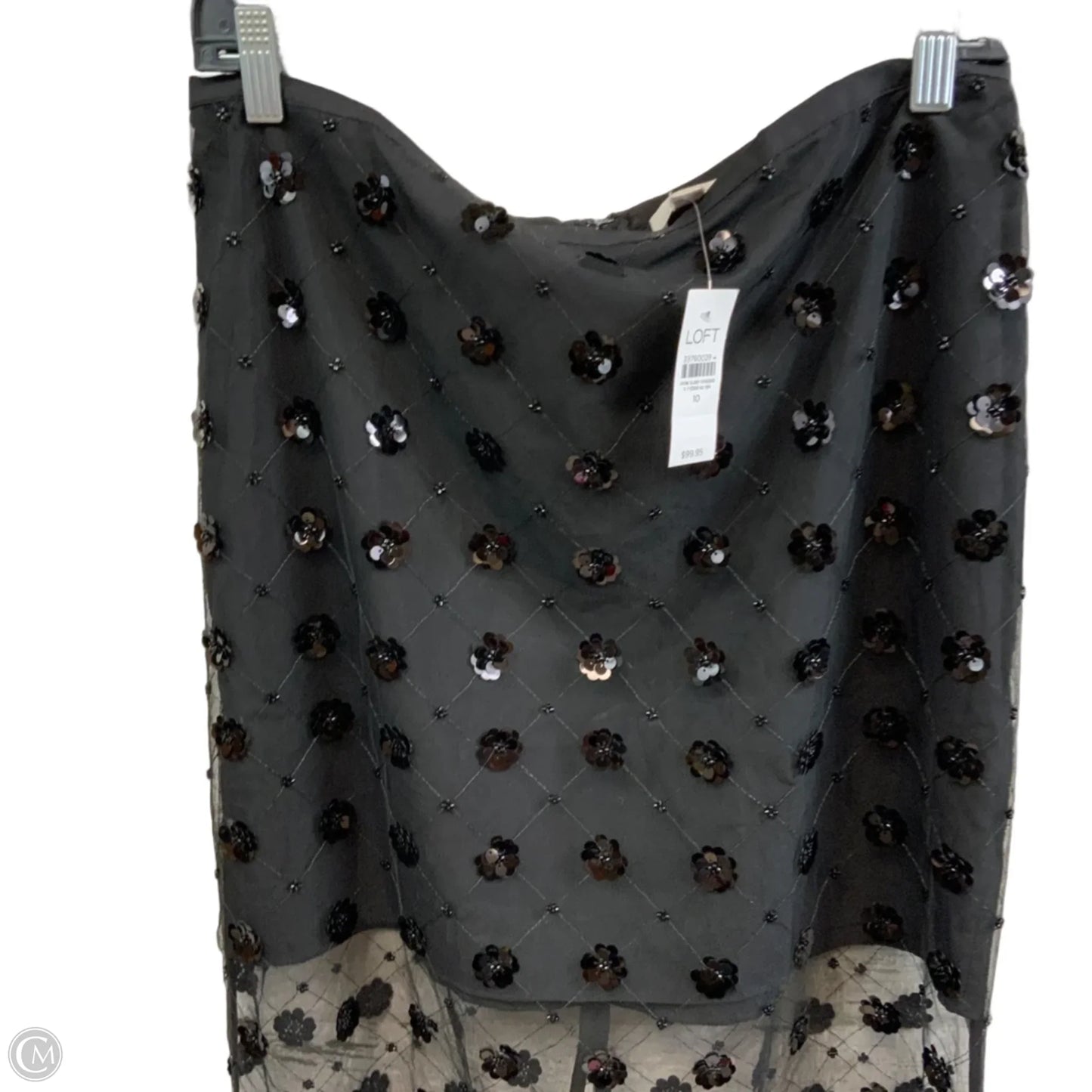 Skirt Midi By Loft In Black, Size: M