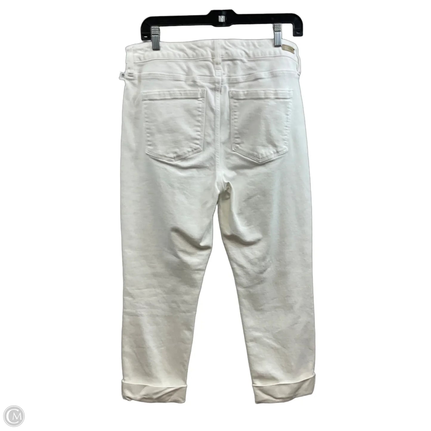 Pants Cropped By Liverpool In White Denim, Size: 10