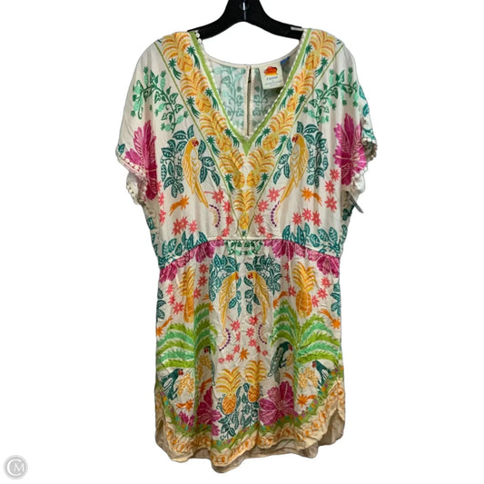 Dress Casual Short By Farm Rio In Cream, Size: Xl