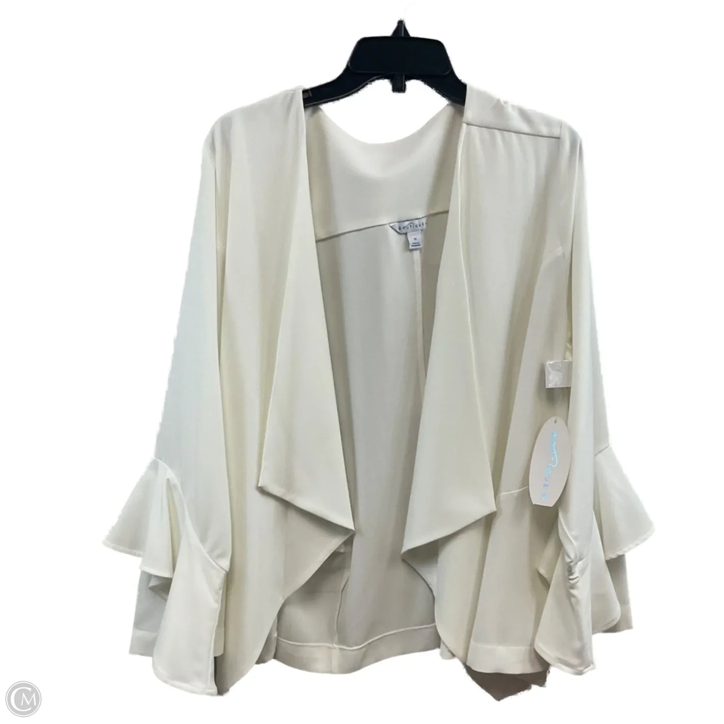 Cardigan By Boutique + In White, Size: 1x