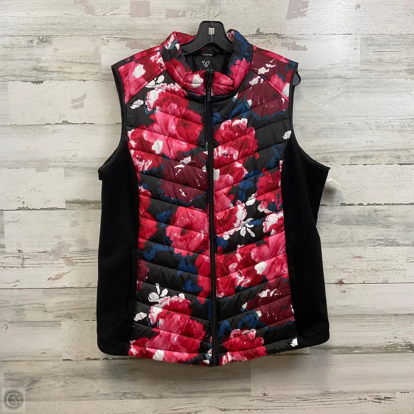 Vest Puffer & Quilted By Livi Active In Pink & Red, Size: 2x