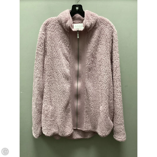 Jacket Fleece By Livi Active In Purple, Size: 2x