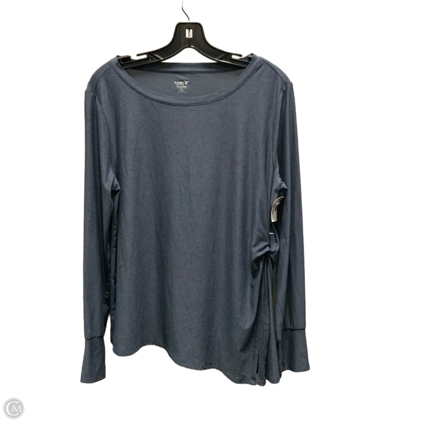 Athletic Top Long Sleeve Crewneck By Old Navy In Blue, Size: L