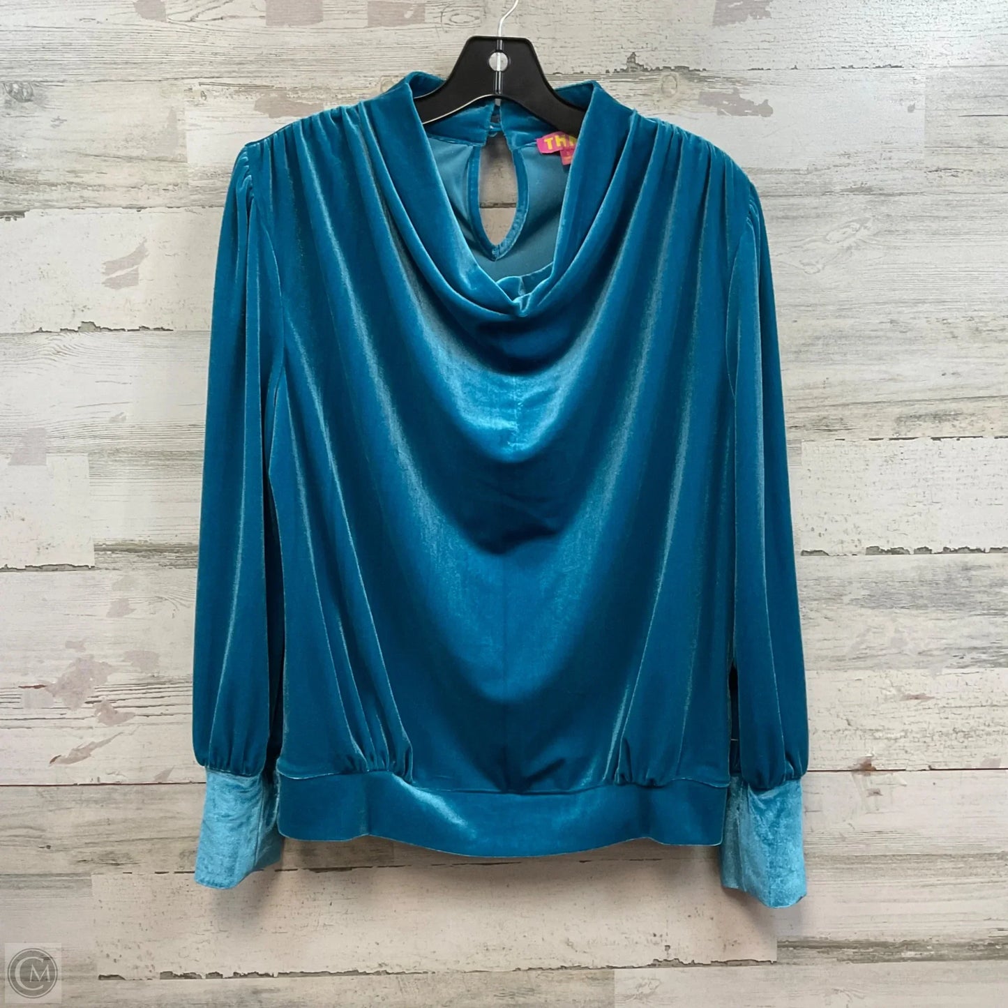 Top Long Sleeve By Thml In Blue, Size: S