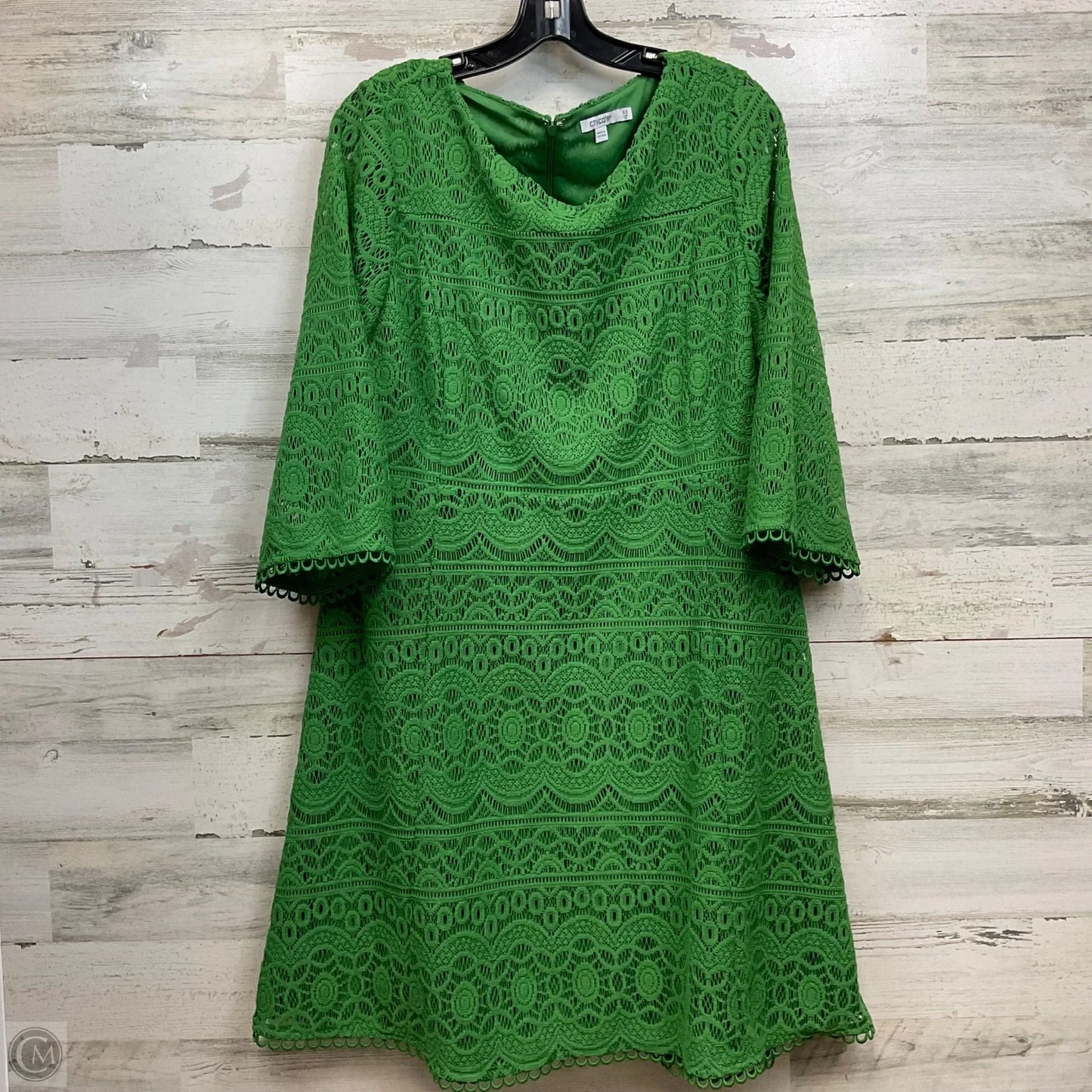 Dress Casual Midi By Chicos In Green, Size: L