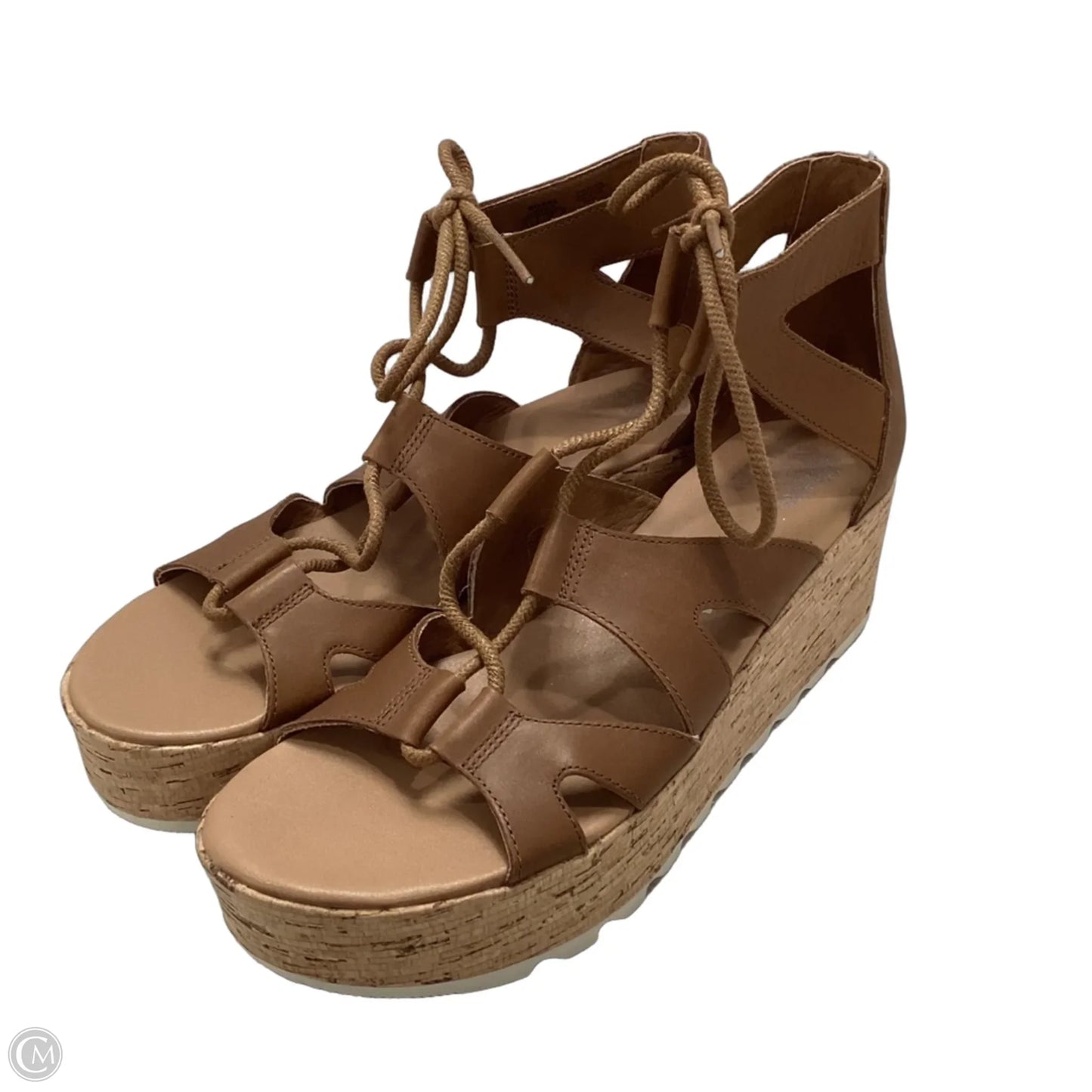 Sandals Heels Wedge By Sorel In Brown, Size: 10