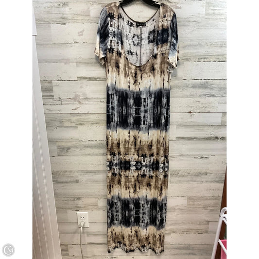 Dress Casual Maxi By CHIC & CURVY In Brown & Cream, Size: 3x