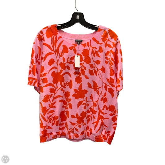 Top Short Sleeve By Talbots In Orange & Pink, Size: Xlp