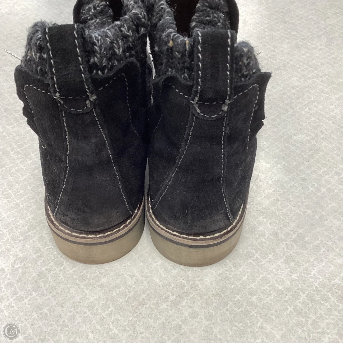 Boots Ankle Flats By Comfortiva In Black & Grey, Size: 9