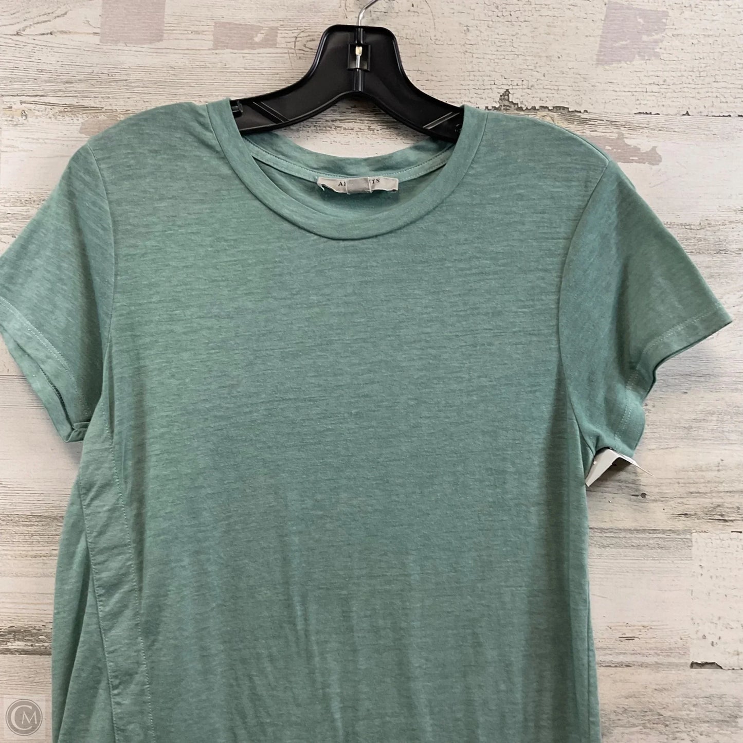 Top Short Sleeve Designer By All Saints In Green, Size: S