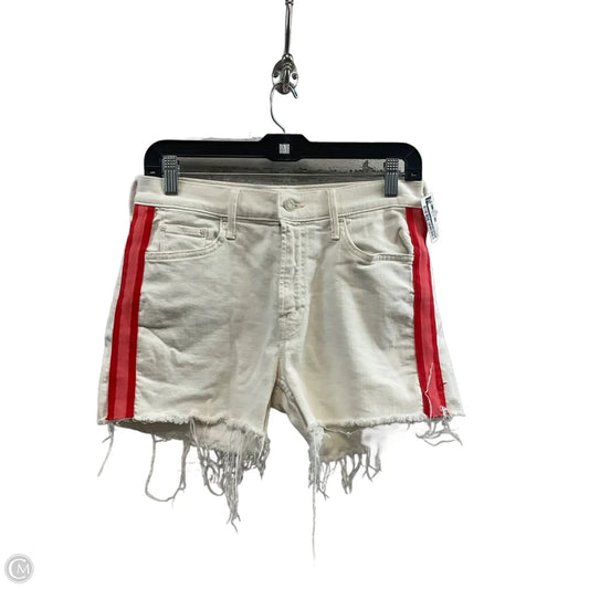 Shorts By Mother In White Denim, Size: 2