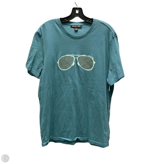 Top Short Sleeve Designer By Michael Kors In Teal, Size: Xl