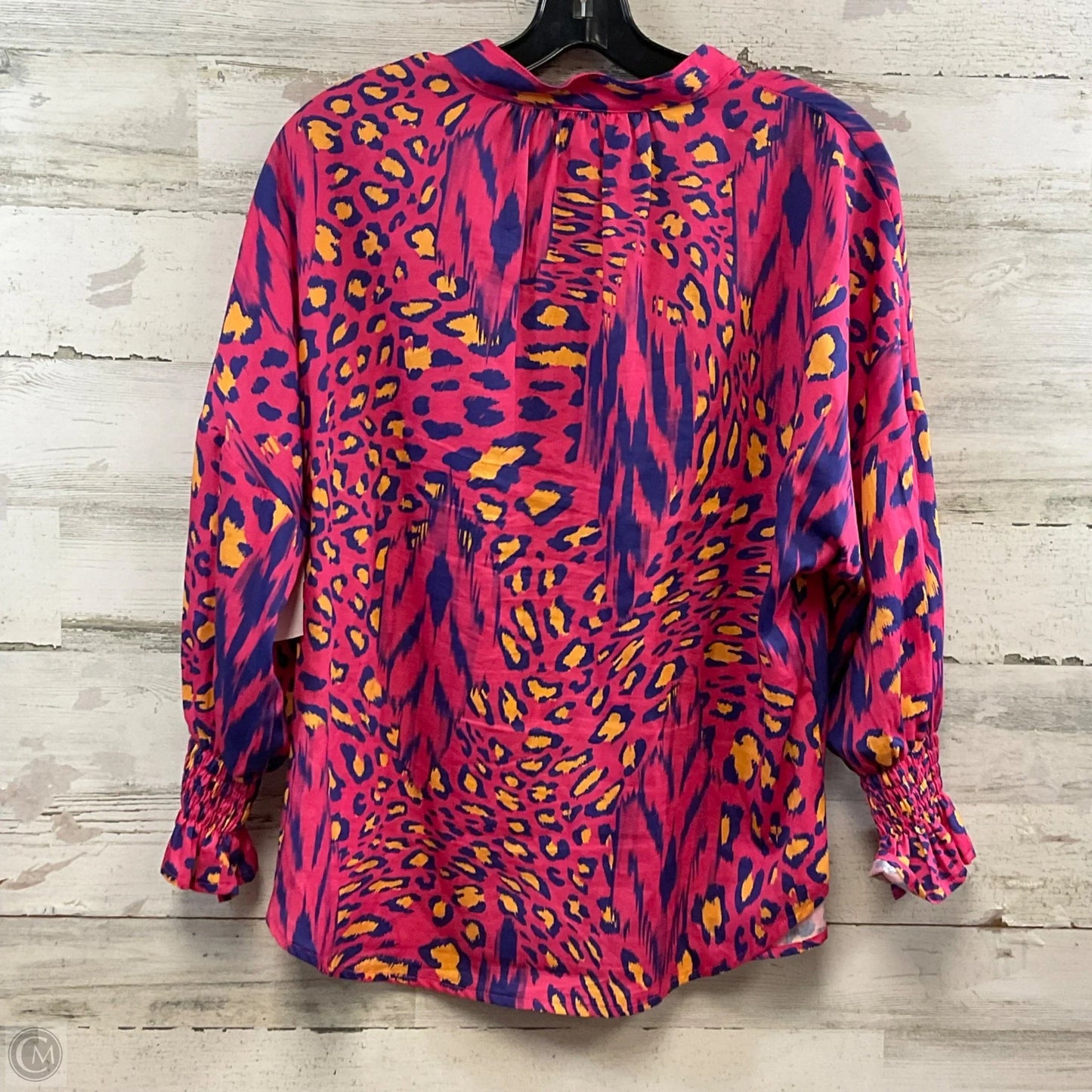 Blouse Long Sleeve By FINLEY In Pink, Size: M