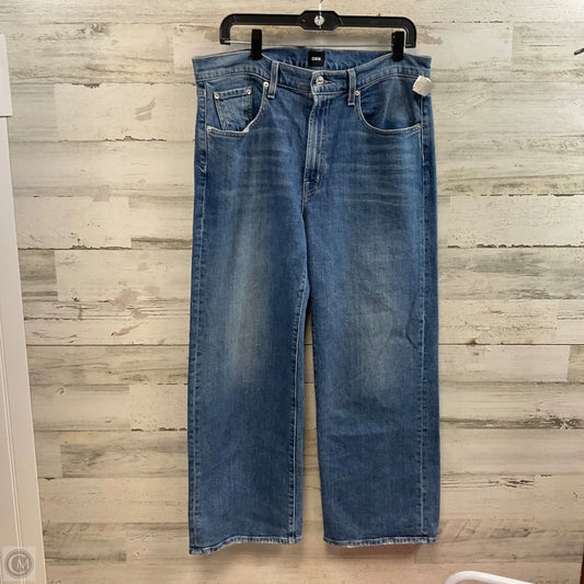 Jeans Wide Leg By Edwin In Blue Denim, Size: 14