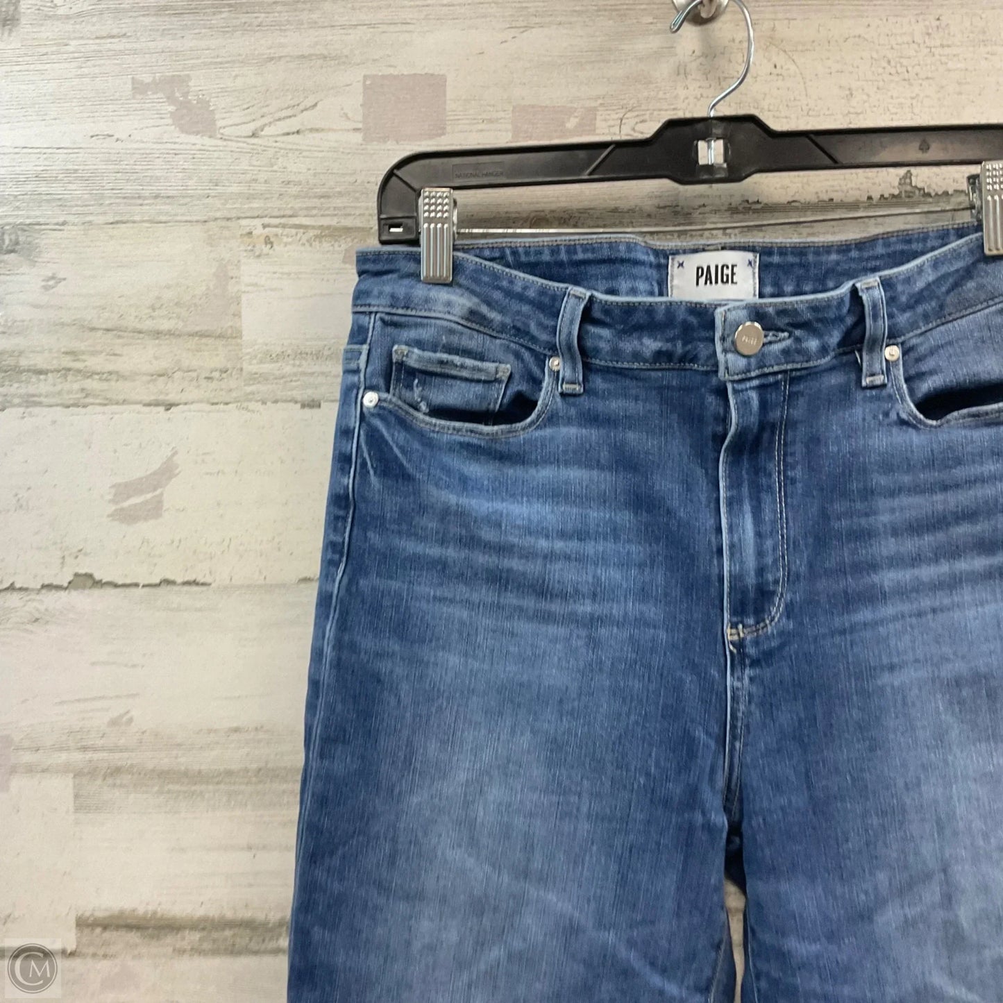 Jeans Cropped By Paige In Blue Denim, Size: 12