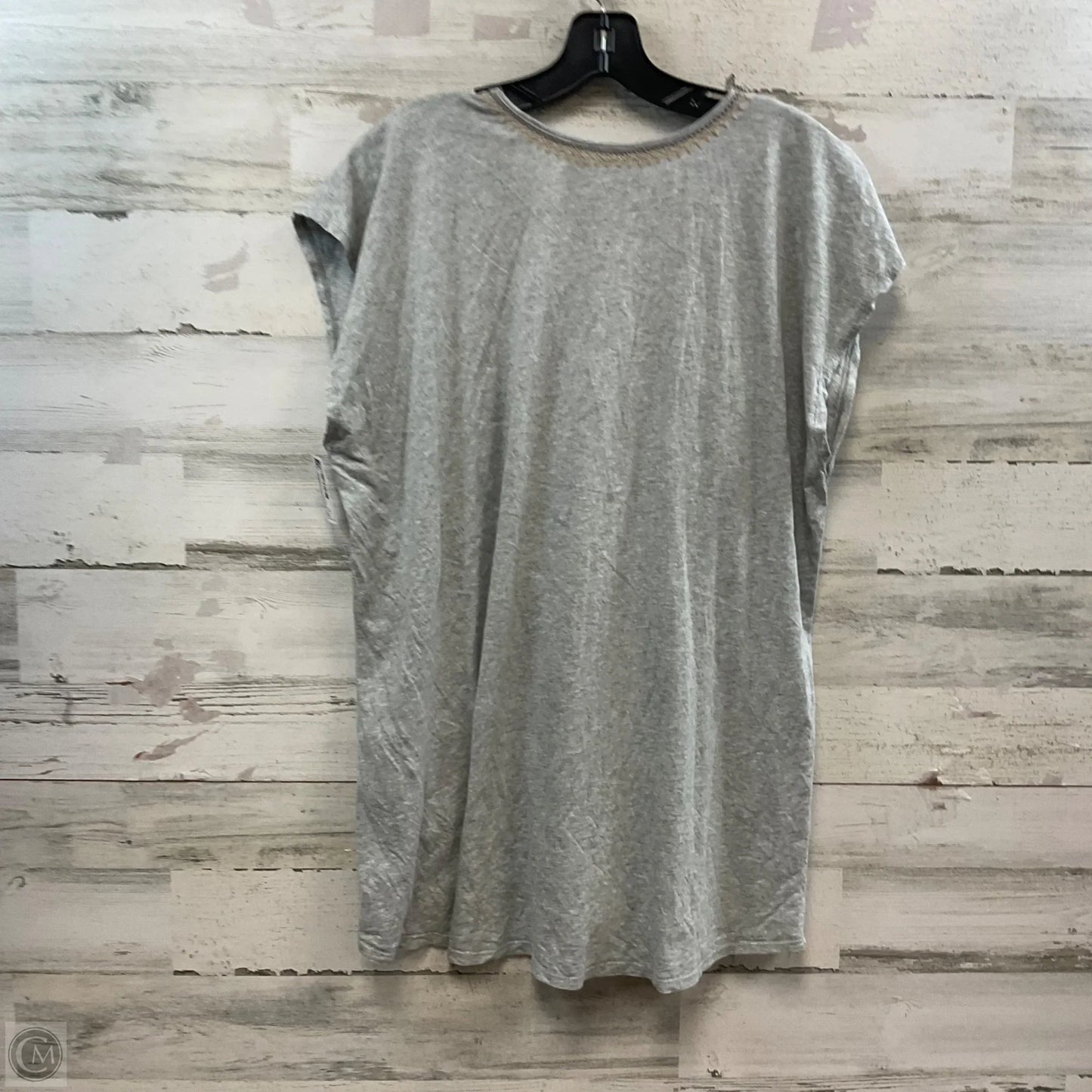 Top Short Sleeve By Johnny Was In Grey & Orange, Size: Xl