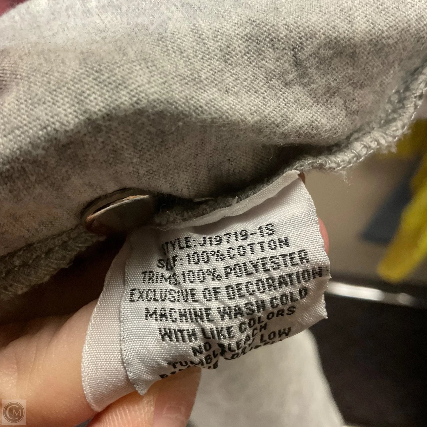 Top Short Sleeve By Johnny Was In Grey & Orange, Size: Xl