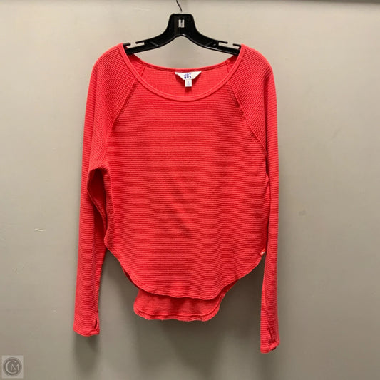 Athletic Top Long Sleeve Crewneck By Joy Joy In Orange, Size: S