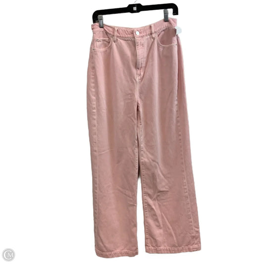 Jeans Wide Leg By Ann Taylor In Pink Denim, Size: 4