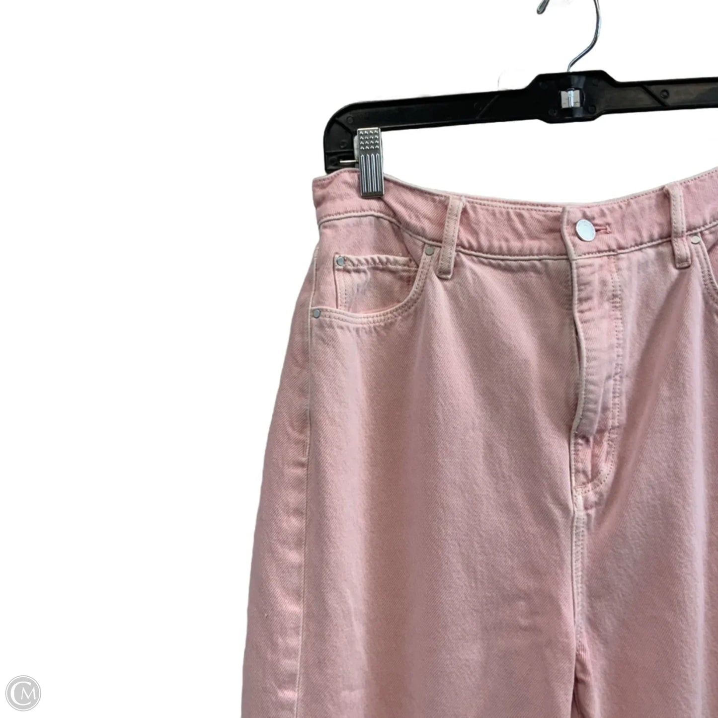 Jeans Wide Leg By Ann Taylor In Pink Denim, Size: 4
