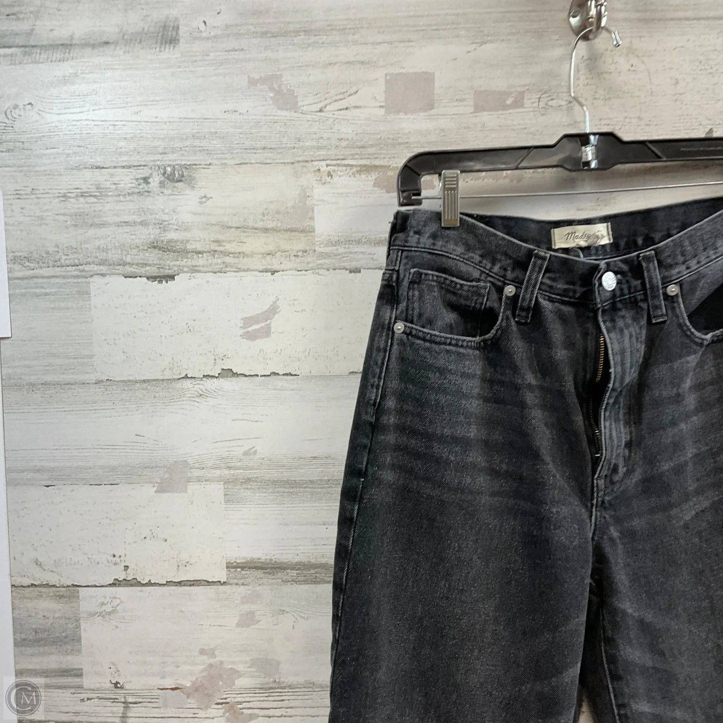 Jeans Straight By Madewell In Black Denim, Size: 6