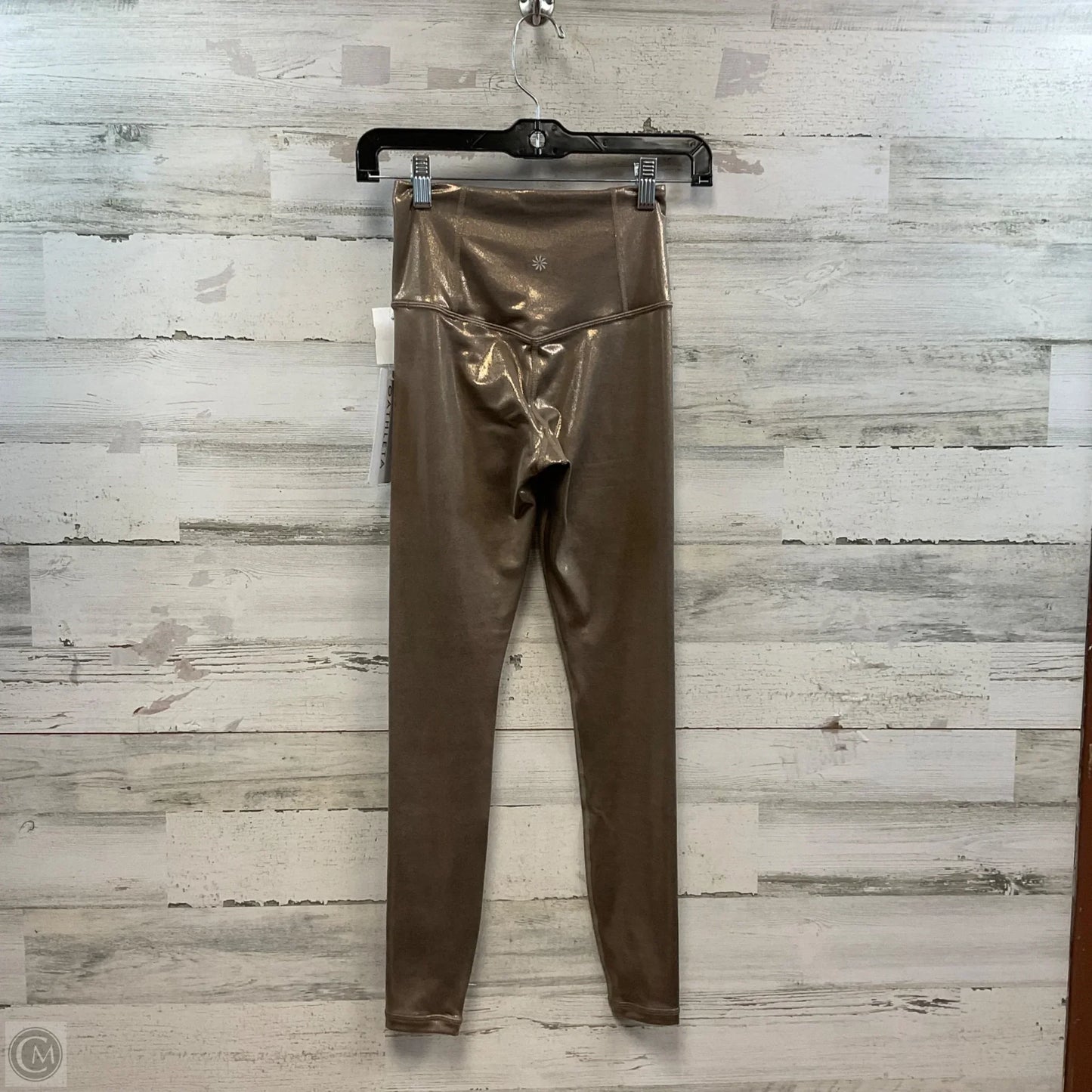 Athletic Leggings By Athleta In Gold, Size: Xxs