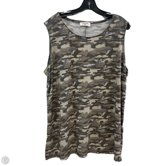 Top Sleeveless By Zenana Outfitters In Animal Print, Size: 2x